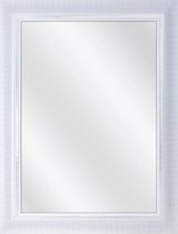 Spiegel met Lijst - Wit - 34 x 64 cm - Sierlijk - Gestreept