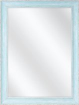 Spiegel met Lijst - Pastel Blauw - 31 x 61 cm - Sierlijk