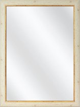 Spiegel met Lijst - Creme / Goud - 39 x 49 cm
