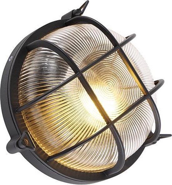 QAZQA nautica - Industriele Wandlamp voor buiten - 1 lichts - L - Industrieel - Buitenverlichting