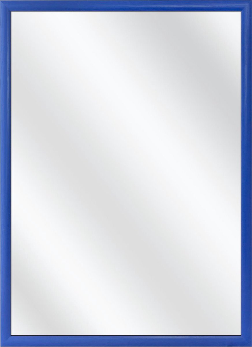 Merkloos Sans marque Spiegel met Kunststof Lijst Blauw 34 x 44 cm