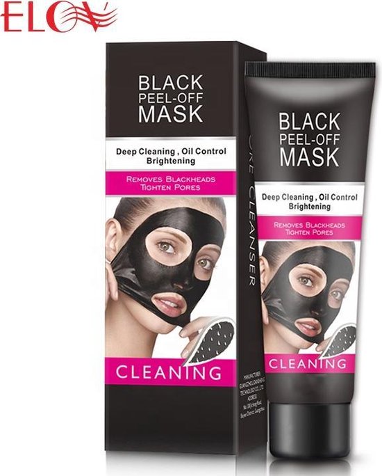 schrobben verlangen Omtrek ELOV Black peel-off Mask - Mee eters & acne verwijderen - Zwarte Masker -  Verzorgende... | bol.com