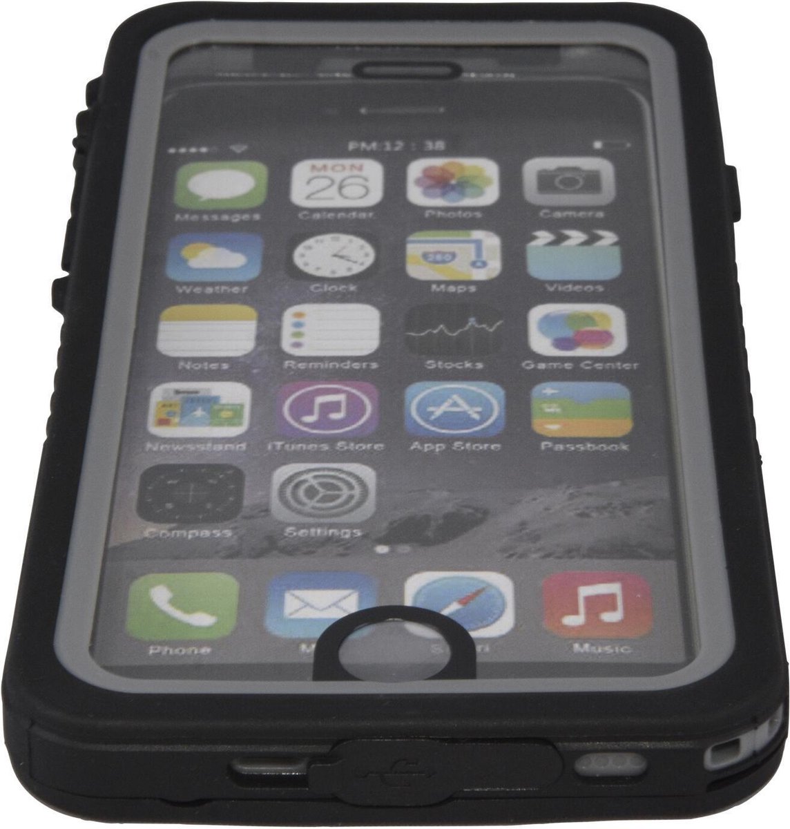 Phonaddon Waterproof Hoesje iPhone SE 2020 Volledig Waterdicht Shockproof Case - Zwart