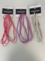 Haaraccessoires hoofdbandjes in diverse kleuren (roze/wit) - set van 3 keer 4 stuks
