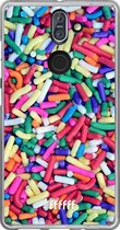 Nokia 8 Sirocco Hoesje Transparant TPU Case - Sprinkles #ffffff