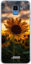 Samsung Galaxy J6 (2018) Hoesje Transparant TPU Case - Sunset Sunflower #ffffff