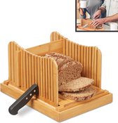 2 in 1 Broodsnijplank met Kruimelopvang - Makkelijk Brood Snijden - Inklapbaar - Broodsnijmachine handmatig - Broodplank - Broodsnij hulpmiddel - Broodsnijder - met Opvangbak - Bam