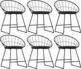 Eetkamerstoelen set 6 stuks  (Incl LW anti kras viltjes) - Eetkamer stoelen - Extra stoelen voor huiskamer - Dineerstoelen – Tafelstoelen-Bureaustoel
