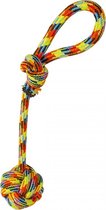 Duvo+ Katoen touw met bal en lus beach 54cm