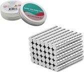 Super sterke magneten - 4 x 3 mm (100-stuks) - Rond - Neodymium - Koelkast magneten - Whiteboard magneten – Klein - Ronde - 4x3mm