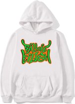 Billie Eilish Hoodie - Billie Eilish Wit - Maat S