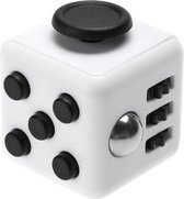 Fidget Cube Friemelkubus - Anti Stress Cube - Speelgoed Tegen Stress - Meer Focus & Concentratie - Fidget - Wit Zwart grijs