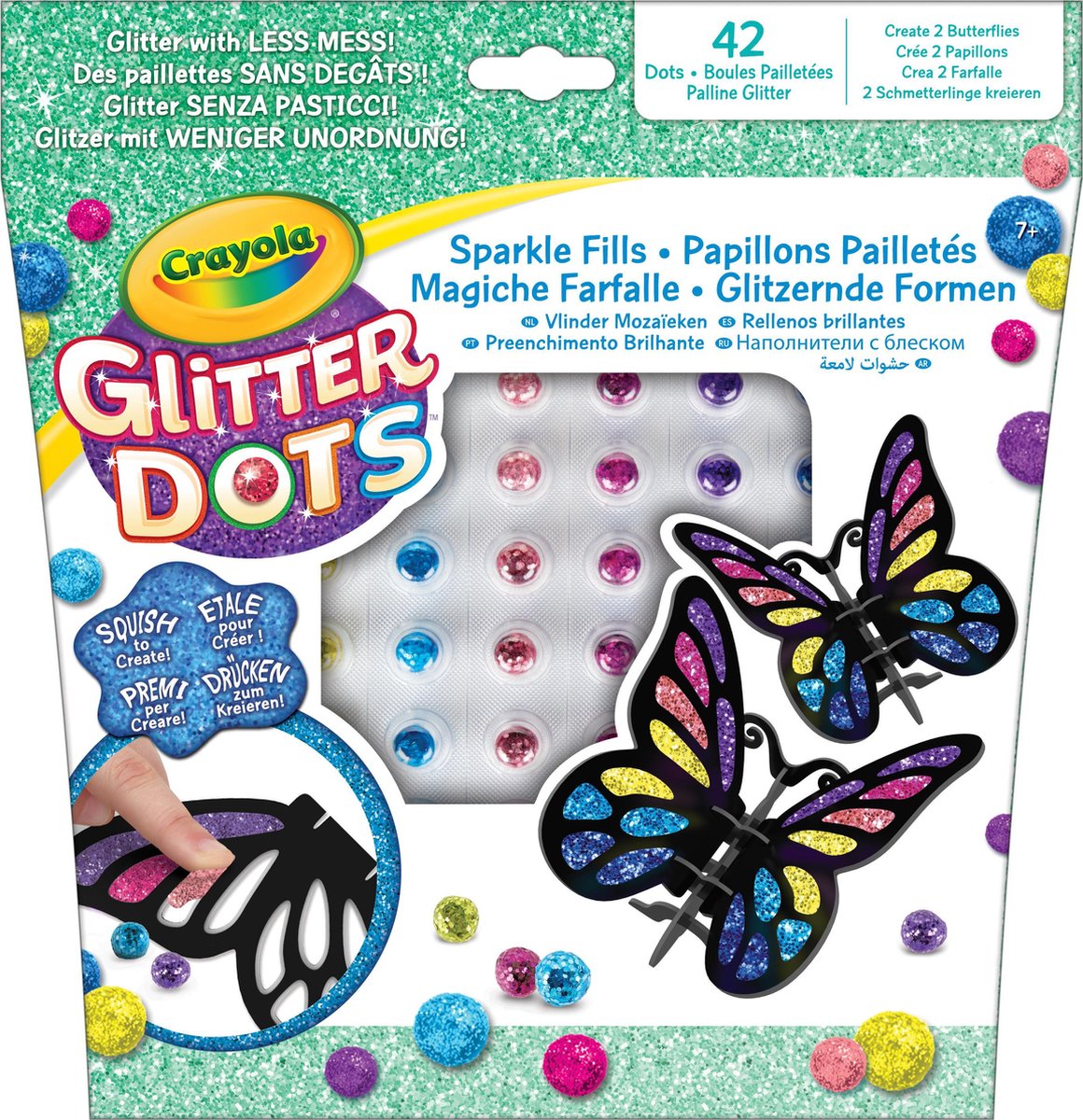 Crayola Glitter Dots - Mozaïeken Vlinders - Crayola