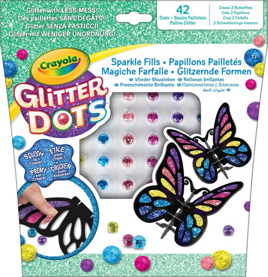Crayola Glitter Dots - Mozaïeken Vlinders