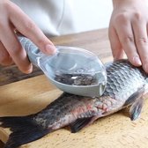 Repus Vis schubben schraper / handige opvangbakje vis gereedschap keuken fileer