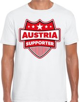 Austria supporter schild t-shirt wit voor heren - Oostenrijk landen t-shirt / kleding - EK / WK / Olympische spelen outfit XL