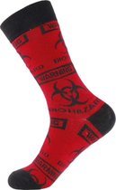 Fun sokken met Bio Hazard symbolen (30306)