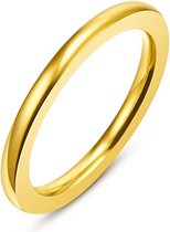 Twice As Nice Ring in goudkleurig edelstaal, 2.5 mm  64