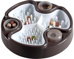Educatieve eetpot brain bruin 24cm - hond - Anti-schrokbak