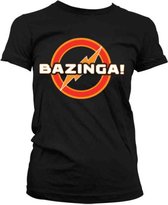 The Big Bang Theory Dames Tshirt -XL- Bazinga Underground Logo Zwart