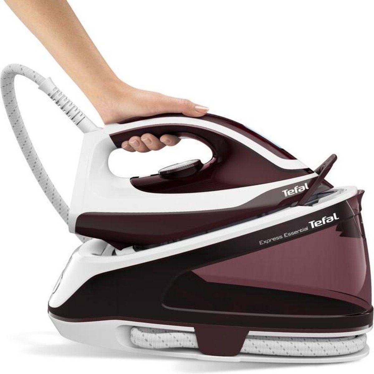 Tefal stoomstrijksysteem SV6120 EXPRESS EASY (Wit-Bordeaux rood) — afbeelding 2