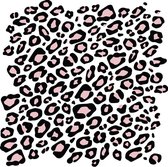 Panterprint muursticker set | Zwart met roze panterprint | Panterprint stipjes stickers | 130 panterprint muurstickertjes | Eenvoudig op te plakken en te verplaatsen