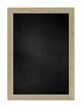 Zwart Krijtbord met Houten Lijst - Vergrijsd - 43 x 63 cm - Lijstbreedte: 20 mm - Vlak