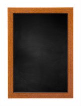 Zwart Krijtbord met Houten Lijst - Kersen - 63 x 83 cm - Lijstbreedte: 20 mm - Vlak