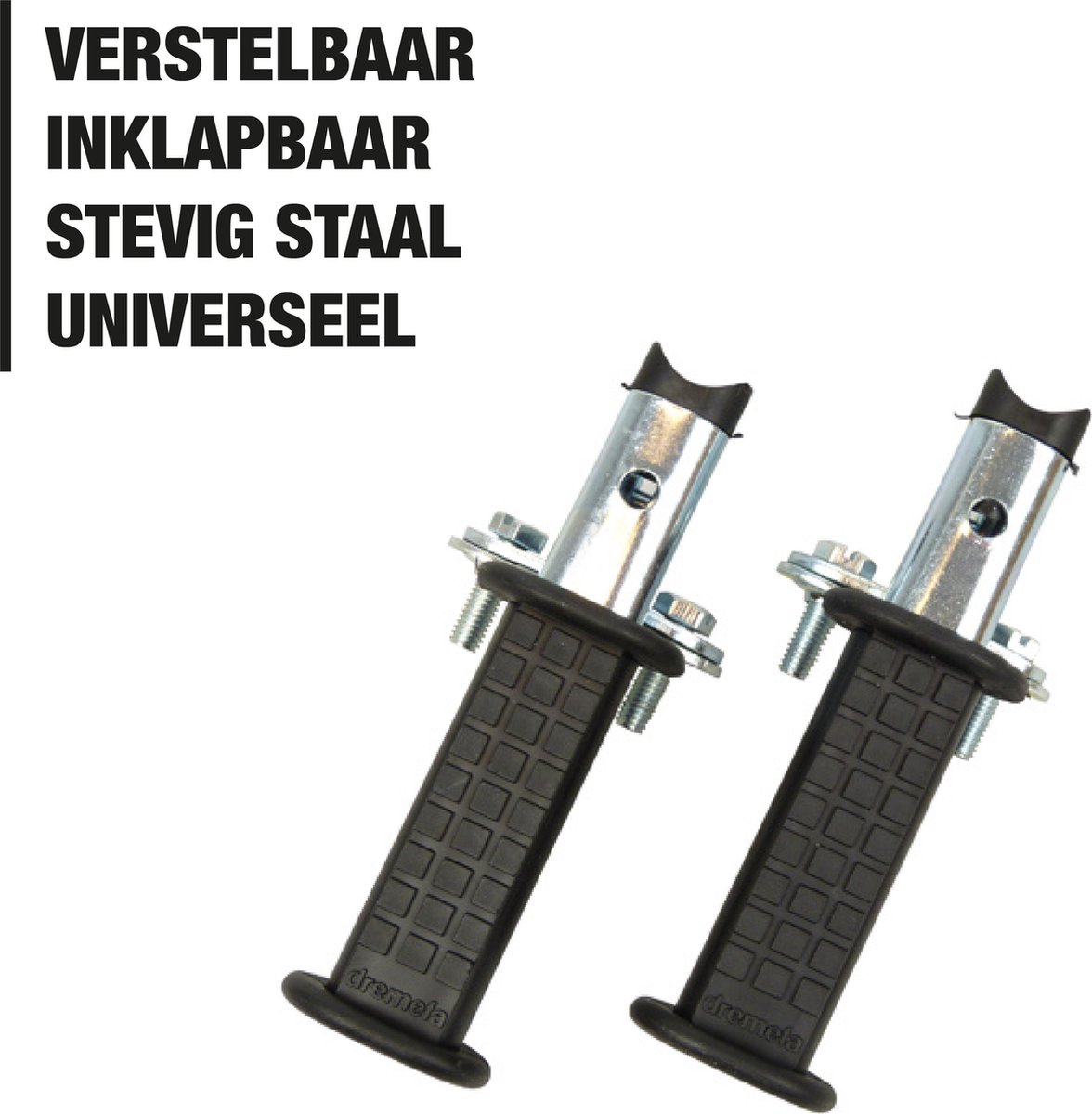 Voetsteunen fiets inklapbaar - 19 cm - Universeel - Verstelbaar -  Eenvoudige montage -... | bol.com