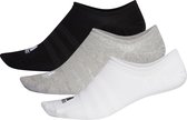 adidas - Light No-Show Socks 3P - 3 Paar Sokken - 43 - 45 - Zwart/Wit/Grijs