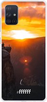 Samsung Galaxy A71 Hoesje Transparant TPU Case - Rock Formation Sunset #ffffff