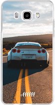 Samsung Galaxy J5 (2016) Hoesje Transparant TPU Case - Silver Sports Car #ffffff