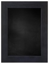 Zwart Schoolbord met Houten Lijst - Zwart Ingewassen - 57 x 77 cm - Lijstbreedte: 39 mm - Breed