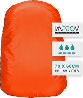 Oranje Improv Regenhoes Rugzak 55l/60l - Backpack Rain Cover - Flightbag voor rugzak - 55 liter tot 60 liter - Oranje - Camouflage - Schoolrugzak