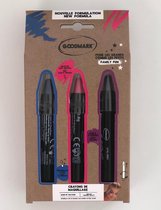 GOODMARK - 3 schmink potloden blauw, roze en paars