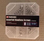 5 maten 65- delig assortiment madeschroeven in  transparante box M3, M4, M5, M6, M8 metaal