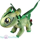 Hoe tem je een draak / How to train your dragon Groen Toothless Draken Pluche Knuffel 30 cm | Black Dragon and Friends | Toothless, Night Fury, Stormfly, Meatlug, Boneknapper, Gronckle, Hookf