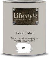 Lifestyle Pearl Mat - Extra reinigbare muurverf - Wit - 1 liter