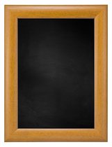 Zwart Krijtbord met Houten Lijst - Beuken - 56 x 56 cm - Lijstbreedte: 30 mm - Halfrond