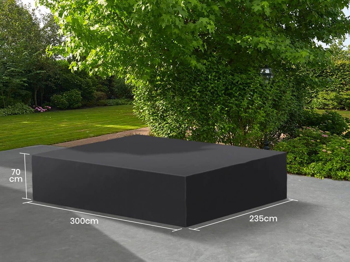 Maxxcovers Hoes Tuinmeubelen - Loungesethoes L-vorm - 260x260x100x70 cm - Premium - Zwart