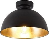 QAZQA magnax - Industriele Plafondlamp - 1 lichts - Ø 28 cm - Zwart - Industrieel - Woonkamer | Slaapkamer | Keuken