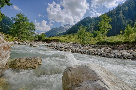 Papier peint photo ruisseau de montagne Autriche Smaragdtahl 250 x 260 cm