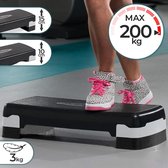 Trend24 - Aerobic stepboard - Fitness stepboard - Stepbench - Cardiotraining - Stepbank - Antislip - Rubber - Zwart - Grijs