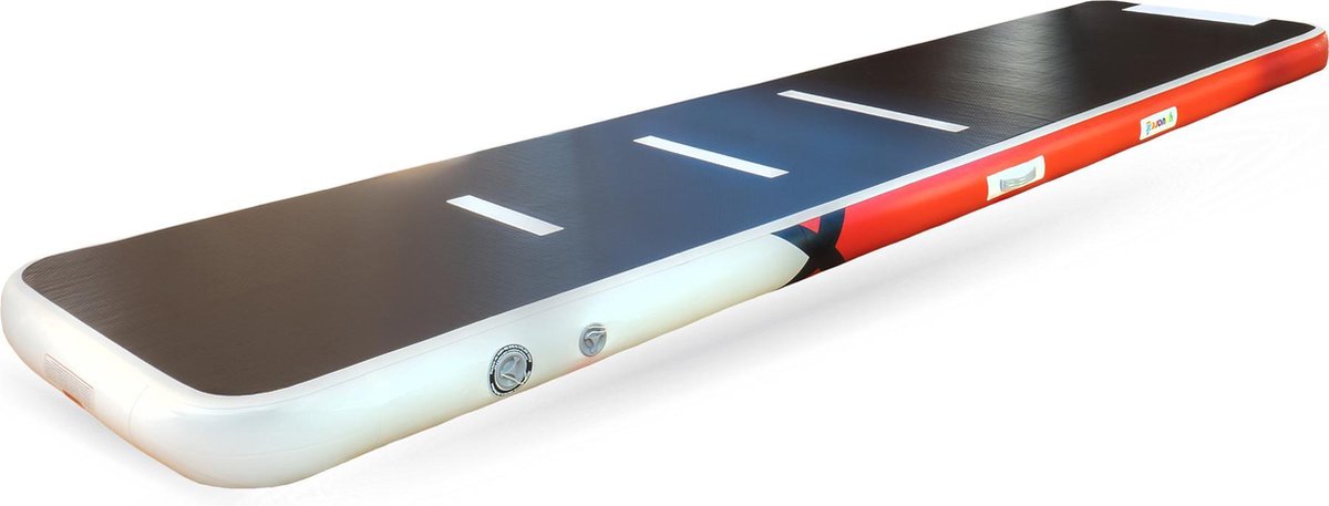 YouAre AirTrack Pro 4.0 | 4 meter — 15cm dik | incl. 800 Watt STERKE miniblower | Turnmat | Gymnastiek | Gymmat | Speelmat | Yogamat | Opblaasbaar | Waterproof | 4m Gym fitness mat opblaasbaar met elektrische lucht-pomp