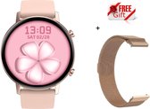 SmartWatch-Trends S96 - Smartwatch met Bloeddrukmeter - Zuurstofmeter - Goud / Roze