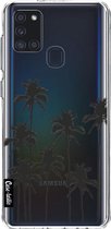 Casetastic Samsung Galaxy A21s (2020) Hoesje - Softcover Hoesje met Design - California Palms Print