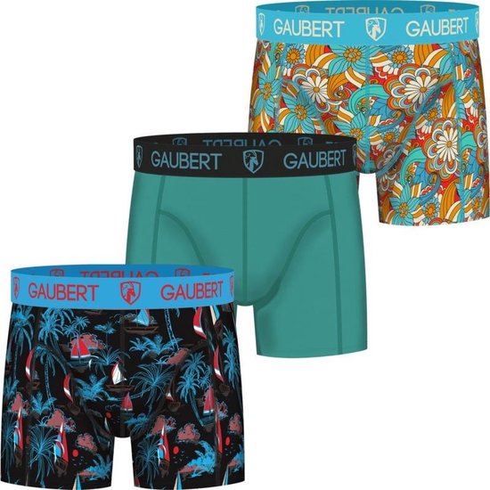 Gaubert 3 pak heren boxershorts bamboe set 9 - Veelkleurig - S | bol.com