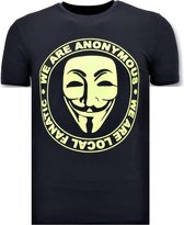 Exclusief Heren T-shirt - We Are Anonymous - Blauw