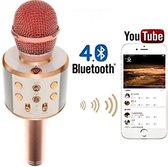 Magic Karaoke Microfoon Draadloos met Speaker - Rose gold