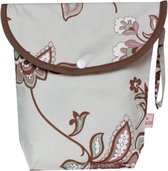 opbergzakje Bloemen bruin opbergtasje voor natte dingen of stomabenodigdheden luierzakje wetbag